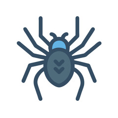 Creepy Spider Icon on a Black Background