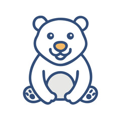 Cute Cartoon Panda Bear Illustration on Black Background