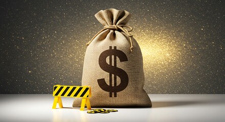 Financial constraint concept - economic uncertainty - business report or presentation.