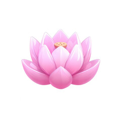 A beautiful pink lotus flower with delicate petals, showcasing elegance and tranquility, ideal for meditation themes and nature-inspired designs.