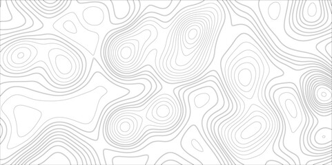 Ocean topographic line map with curvy wave isolines vector illustration. Abstract topographic contours map background, Vector contour topographic map. Cartography texture abstract banner use.	