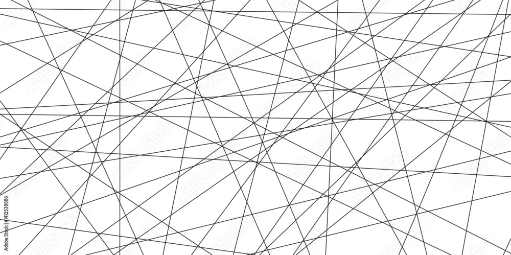 Poster Abstract black lines with white background. Creative and geometric shape with luxury pattern and paper texture design. abstract background with stripes for website design Technology background.	