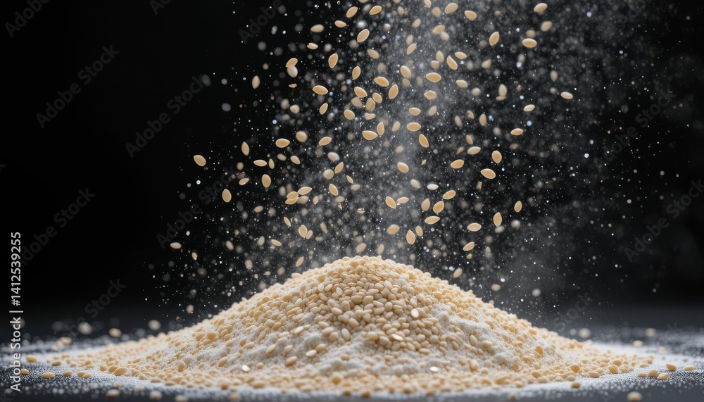 Poster espresso beans exploding a high-resolution image of coffee beans in motion