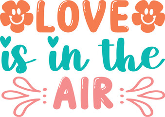 Valentines day Typhography illustration