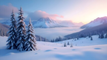 Fototapeta premium Glowing Mystical Tree in Enchanted Forest with Blue Ambient Light