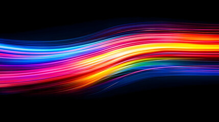 Abstract Colorful Light Streaks
