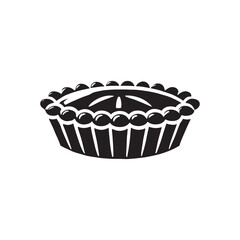 Minimal Pie Vector - Pie Graphic Design - Pie Illustration - Pie Silhouette - Pie Art.