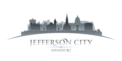 Jefferson city Missouri skyline silhouette