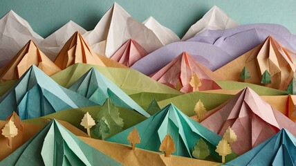 Bright and unusual spring landscape with fantastic colors, blooming fields, abstract shapes, and a fairytale atmosphere &mdash; perfect as a background or backdrop.