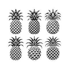 Pineapple Silhouette - Pineapple Vector - Pineapple Minimal design - Pineapple Art.