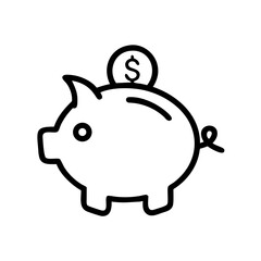 piggy bank on white background