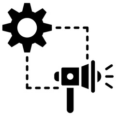 Marketing Automation Glyph Icon Style