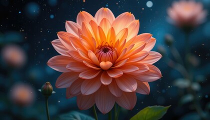 orange dahlia flower