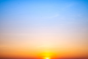 Beautiful , luxury soft gradient orange gold clouds and sunlight on the blue sky perfect for the...