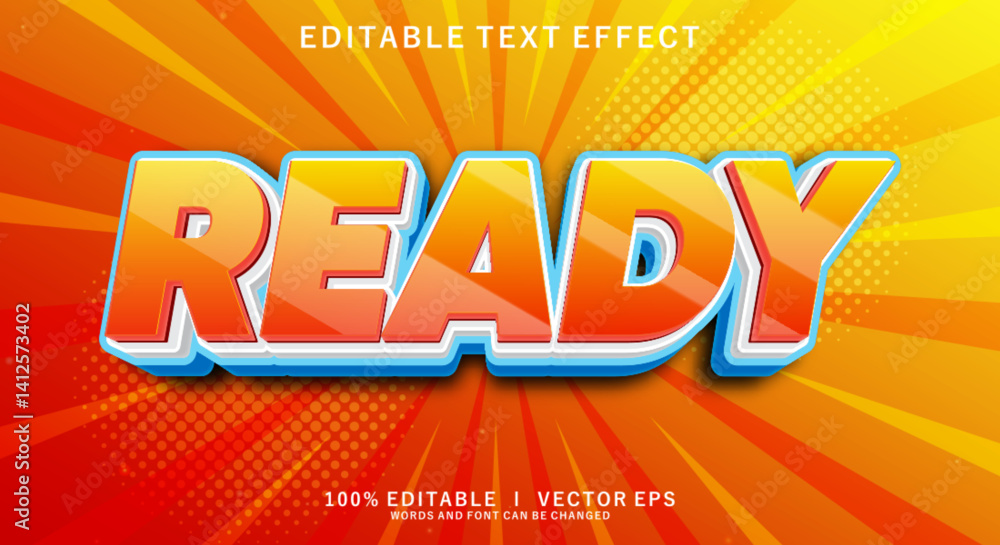 Poster ready vector text effect with modern style design