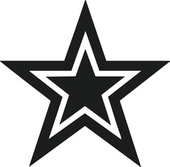 Fototapeta premium Layered Star Silhouette Vector - Bold Patriotic Symbol Design