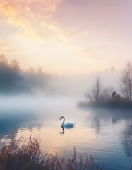 swans on the lake