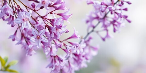 Delicate purple watercolor blooms, gently swaying in a soft breeze, serene and peaceful, beauty, summer