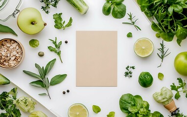 Fresh Greens and Herbs Medley suitable for grocery advertisement