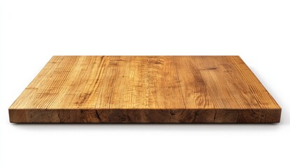 Wooden Cutting Board Isolated on White Background for Kitchen Use