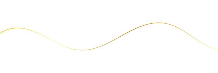 Golden wavy line, gold curved line, Vector illustration. EPS 10  . 