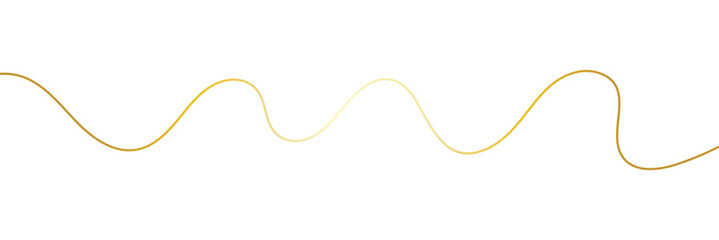 Golden wavy line, gold curved line, Vector illustration. EPS 10  . 