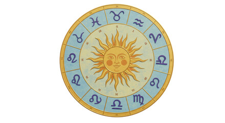 Isolated Zodiac Wheel