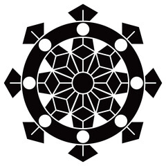 家紋です。真言宗輪宝といいます。