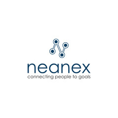 logo design letter initial N combination gradient illustration full color