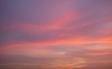 Obraz premium Sunset sky. Abstract nature background. Dramatic blue with orange colorful clouds in twilight time.