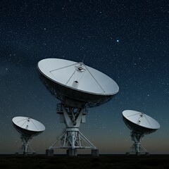 Exploring the cosmos: radio telescope array searching for extraterrestrial intelligence signals at night