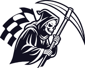 Grim Reaper Gaming Logo, a Deathly serious gamer emblem.