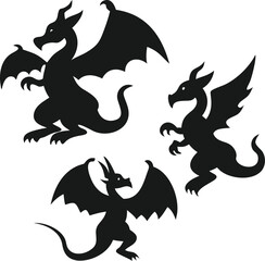  Dragon Silhouettes for Fantasy Design