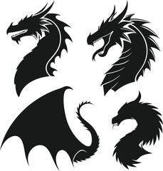  Dragon Silhouettes for Fantasy Design