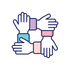 Team Work Vector icon