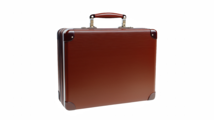 a red briefcase or brown case on a transparent background, PNG image, PNG file, Generative art.