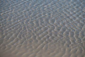 Gentle Waves Pattern on Sandy Beach near Piriapolis, Uruguay