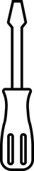 Tool repair and service icon in line isolated on transparent background.