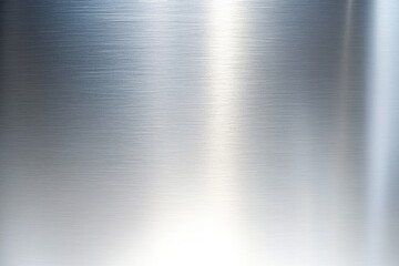 Close-up of a brushed metal surface with a vertical gradient of light reflecting off the metallic texture