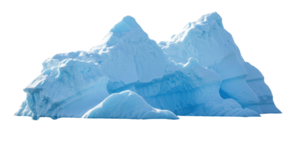 Isolated Iceberg Floating on Water