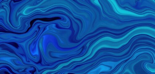 Obraz premium Abstract swirling liquid, vibrant blue and teal hues, dynamic motion, flow, swirl pattern