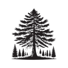 Minimalist Larch Tree Vector - Larch Tree Art - Larch Tree Design - Larch Tree Illustration.