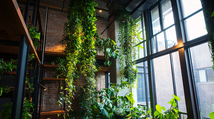 Urban Oasis - Contemporary Loft Design with Lush Greenery Bringing the Outdoors In