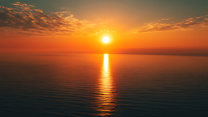 Obraz premium Beautiful sunset on Andaman sea at Windmill View Point near Laem Promthep Cape, A stunning sunset over a tranquil body of water.