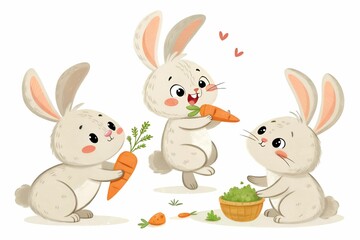 Obraz premium Bunny isolated on white background 