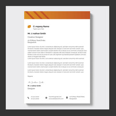 modern corporate letterhead template design