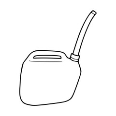fuel can line art illustration