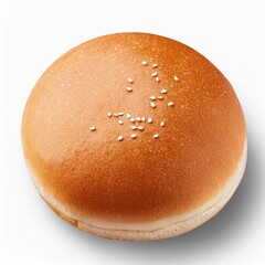 bun with sesame seeds isolated