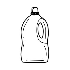 detergent bottle line art illustration