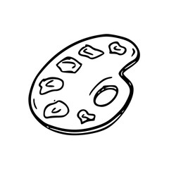 Obraz premium hand-drawn of a artistic palette